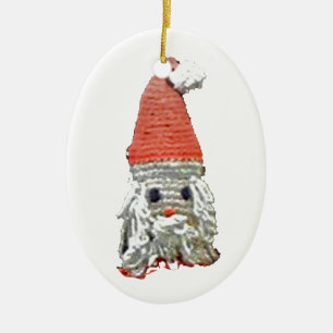Ornement En Céramique Tête de poupée de Père Noël trouvée