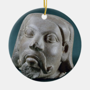 Ornement En Céramique Tête polie de grès d'un étranger, Sarnath, 3ème