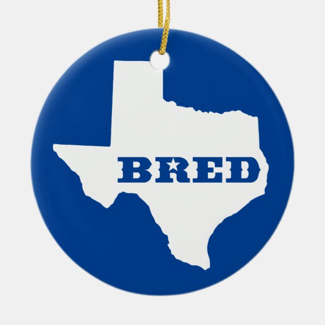 Ornement En Céramique Texas Bred (Devant)