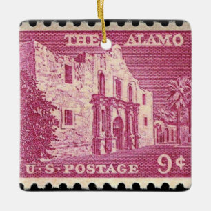Ornement En Céramique "The Alamo Stamp"