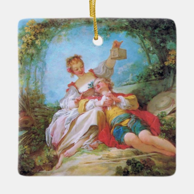 Ornement En Céramique The Happy Lovers Porcelain Ornament (Devant)