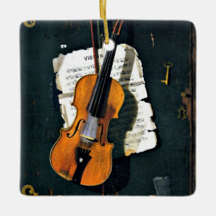 Ornement En Céramique The Old Violin, fine art painting