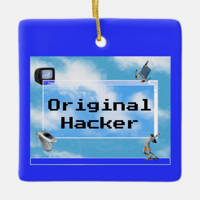 Ornement En Céramique Thème Windows 95 personnalisé Hacker original (Devant)