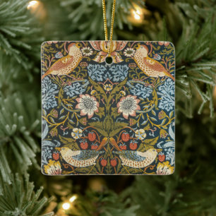 Ornement En Céramique Thierry de fraises par William Morris, Art Vintage