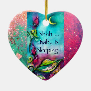 ORNEMENT EN CÉRAMIQUE THUMBELINA, PANIER À FLEURS ET BOUTEILLE