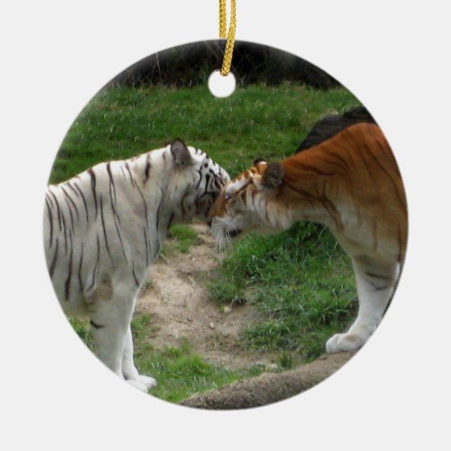Ornement En Céramique Tiger Love Ornament ~ Tigers (Devant)