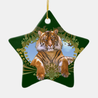 Ornement En Céramique Tigre féroce Rawr !
