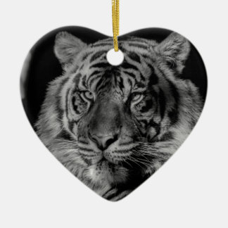 Ornement En Céramique Tigre noir et blanc
