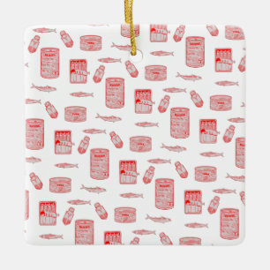 Ornement En Céramique Tinned Fish Pattern