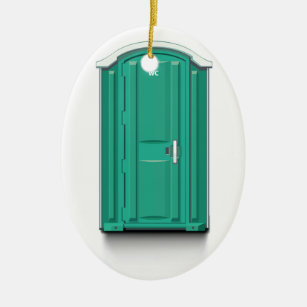 Ornement En Céramique Toilette de Portable de turquoise