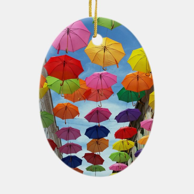 Ornement En Céramique Toit des parapluies (Dos)