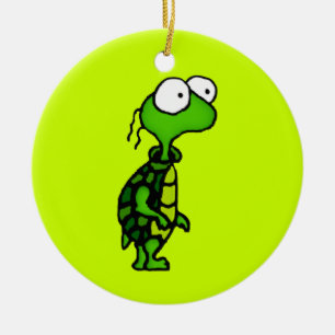 Ornement En Céramique Tortue de bande dessinée