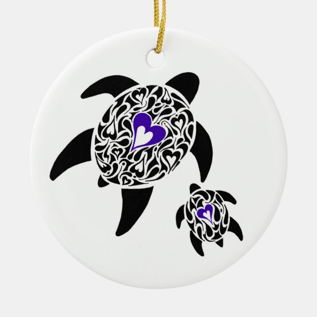 ORNEMENT EN CÉRAMIQUE TORTUES (Devant)