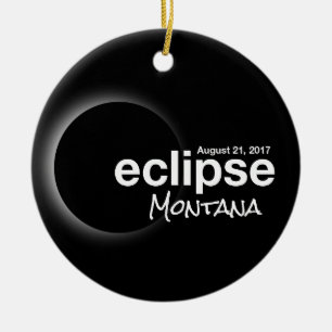 Ornement En Céramique Total Solar Eclipse 2017 - Montana