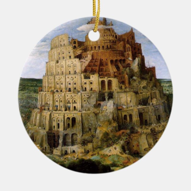 Ornement En Céramique Tour de Babel - 1563 (Devant)