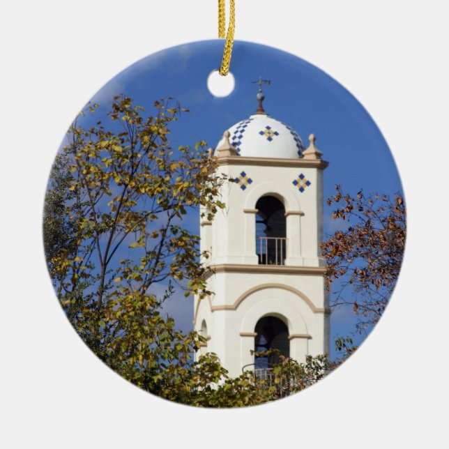 Ornement En Céramique Tour de bureau de poste d'Ojai (Devant)