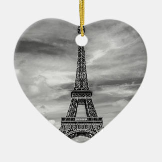 Ornement En Céramique Tour Eiffel noir et blanc Paris France