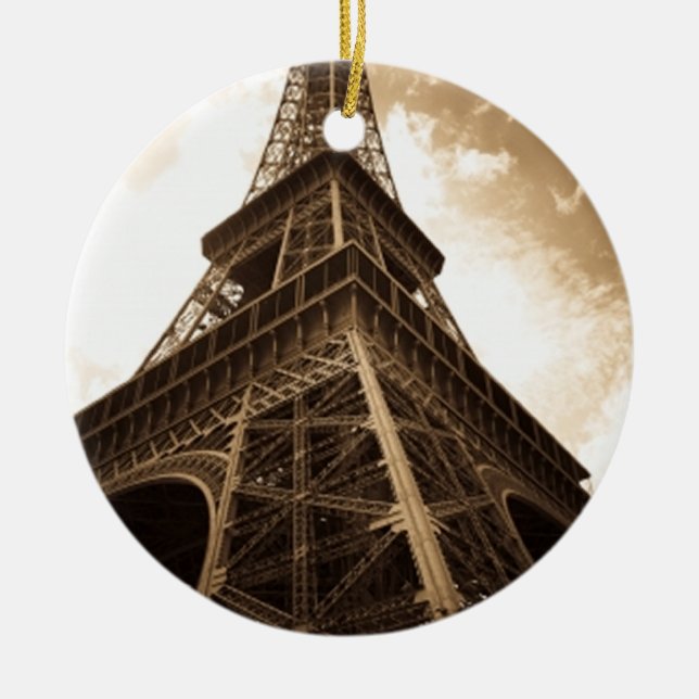 Ornement En Céramique Tour Eiffel Paris (Devant)