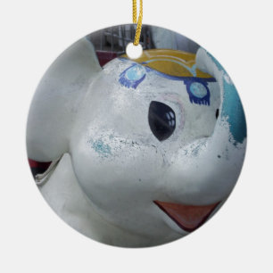 Ornement En Céramique Tour vintage chanceux d'éléphant de parc