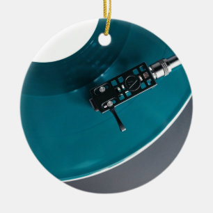 Ornement En Céramique Tourne-disque Vinyl Record Album Music