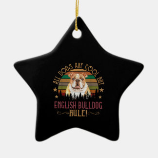 Ornement En Céramique Tous les chiens Art Cool Mais Anglais Bulldogs Règ