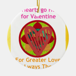 Ornement En Céramique Tous les coeurs rentrent à la maison pour l'art Va