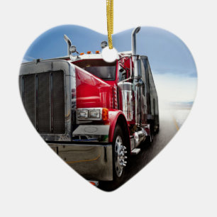 Ornement En Céramique Tous les Trucker américains
