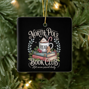 Ornement En Céramique Tous réservés pour le club de lecture de Noël Coqu