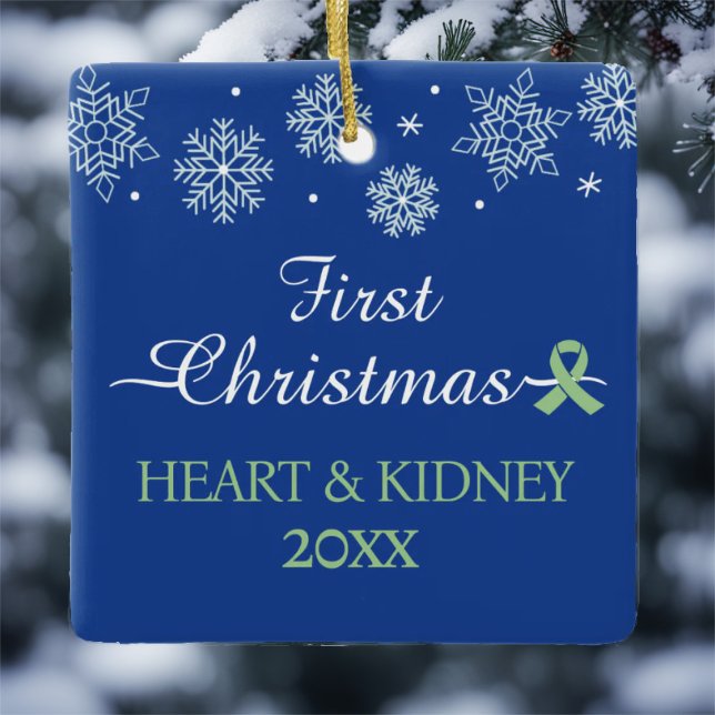 Ornement En Céramique Toutes les transplantations Premier Noël Flocon de (Créateur téléchargé)