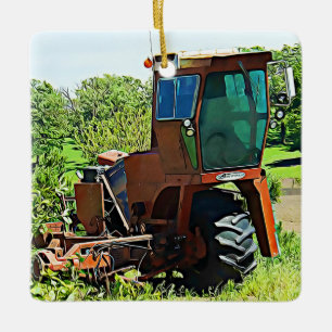 Ornement En Céramique Tracteur personnalisé Agriculture Midwest Noël