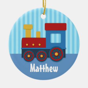 Ornement En Céramique Train mignon et coloré pour garçons