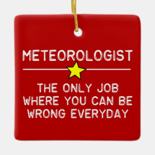 Ornement En Céramique Travail de météorologue