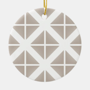 Ornement En Céramique Triangle Motif tendance beige