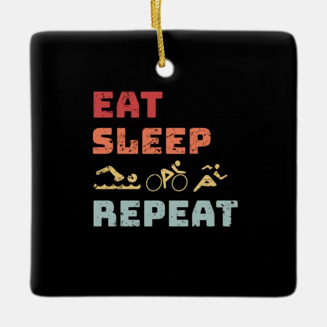 Ornement En Céramique Triathlon (Devant)