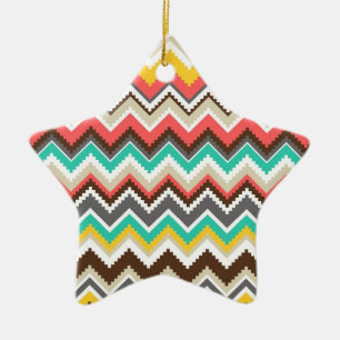 Ornement En Céramique Tribal Chevron