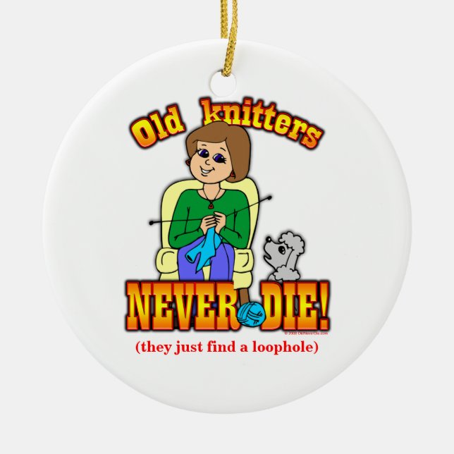 Ornement En Céramique Tricoteuse (Devant)