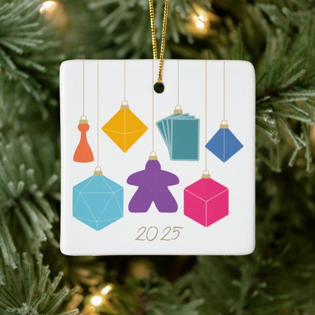 Ornement En Céramique Trim the Tree with Board Games Ceramic Ornament (Arbre)