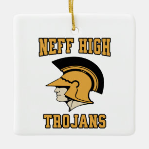 Ornement En Céramique Trojans du lycée de Neff La Mirada Personnalisé