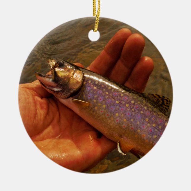 Ornement En Céramique Trout à Hands (Devant)