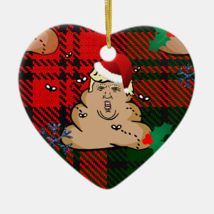Ornement En Céramique trump à la décharge de noël