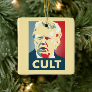 Ornement En Céramique Trump Cult