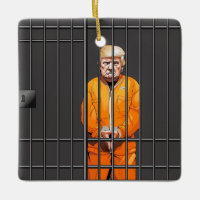 Trump en prison Carré en céramique
