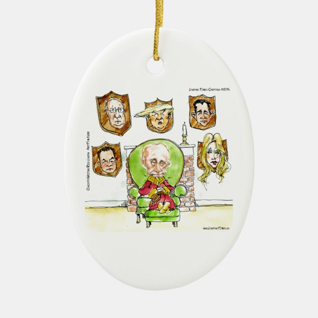 Ornement En Céramique Trump Est Poutine Sur La Ritz Cadeaux (Devant)