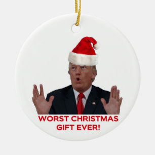 Ornement En Céramique Trump, le pire cadeau de Noël jamais fait ! Orneme