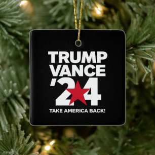 Ornement En Céramique Trump Vance 2024 Votez Trump 2024 Élection