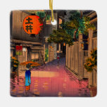 Ornement En Céramique Tsuchiya Koitsu - Soirée à Ushigome<br><div class="desc">Soirée à Ushigome / Jinrakuzaka à Ushigome / Kagurazaka à Ushigome - Tsuchiya Koitsu,  impression couleur Woodblock,  1939.</div>