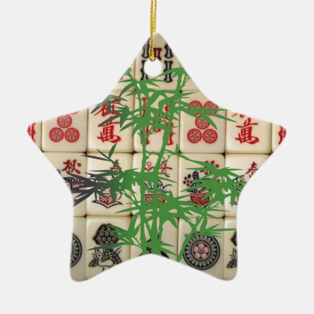 Ornement En Céramique Tuiles du Mahjong (Devant)