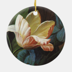 Ornement En Céramique Tulipe de jardin vintage en fleurs, fleurs victori