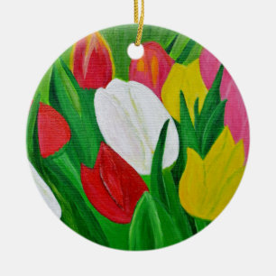 Ornement En Céramique Tulipes 2a