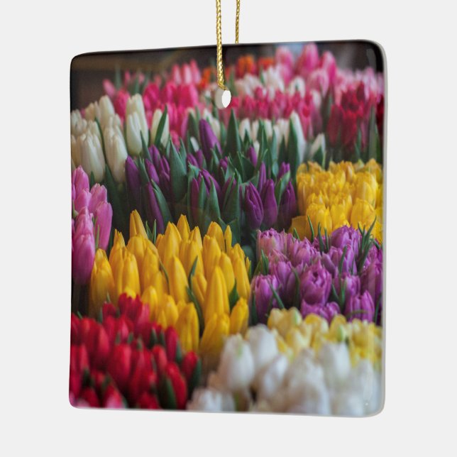 Ornement En Céramique Tulipes multicolores (Gauche)